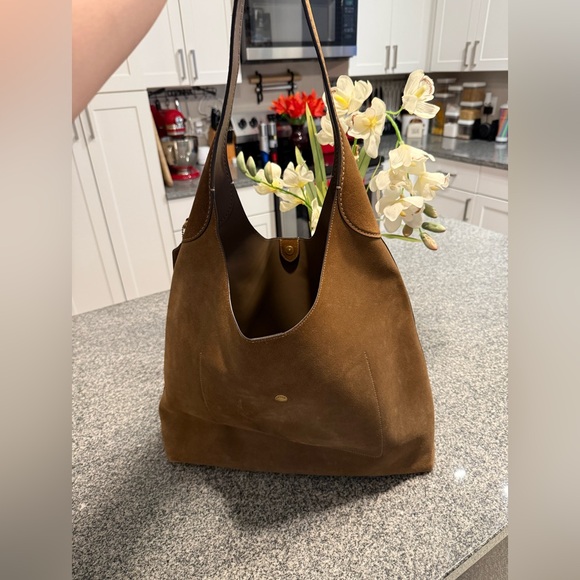 Coach Brooklyn 39 Brown Suede Shoulder Bag - Picture 3 of 5